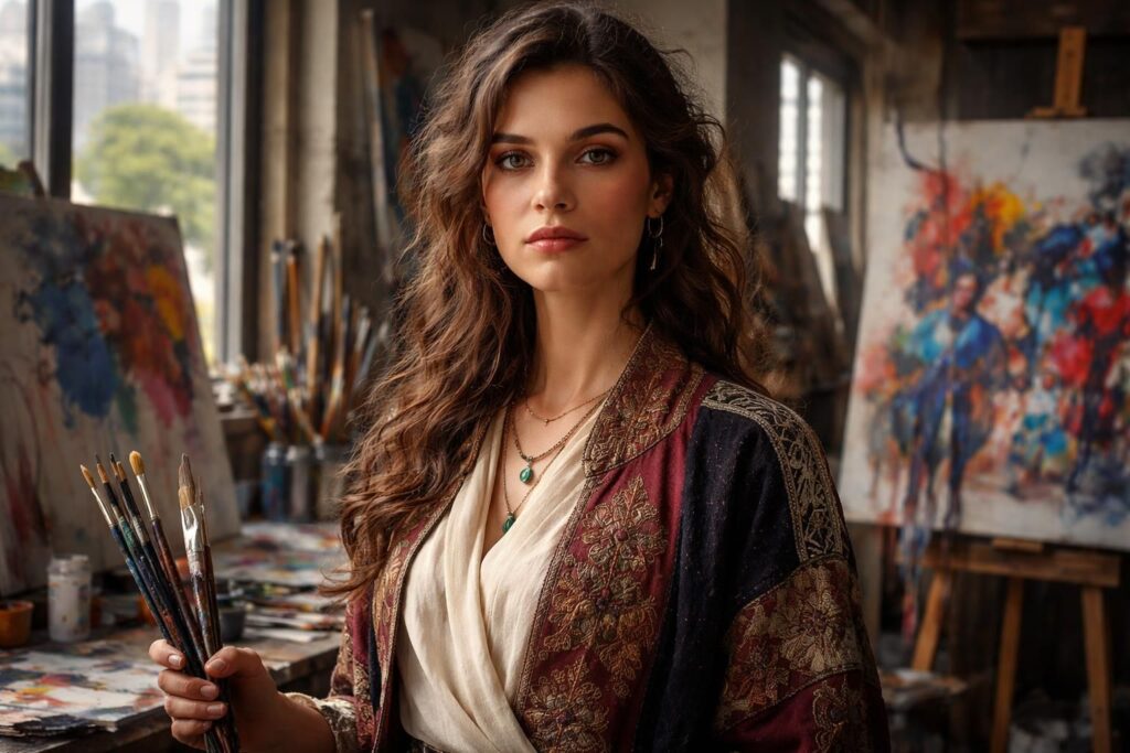 découvrez le portrait de jehanne chauffroy, une artiste passionnée qui allie habilement tradition et modernité dans ses œuvres engagées.