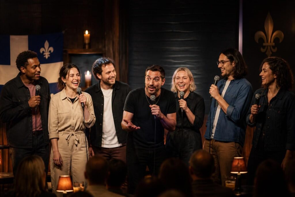 découvrez une sélection d'humoristes canadiens francophones, hommes et femmes, à ne pas manquer pour rire et partager des moments de bonne humeur.