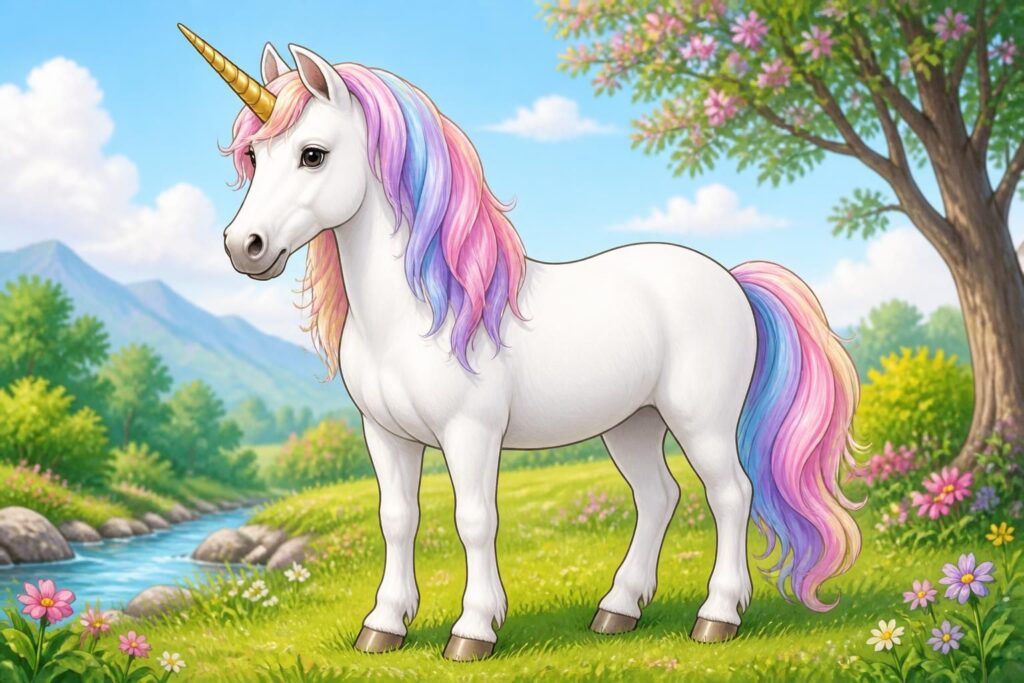 découvrez notre dessin facile de licorne à réaliser pour les enfants, avec un modèle à imprimer en couleur. une activité créative simple et ludique pour petits artistes en herbe.